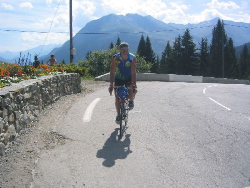 Philou à l'arrivée du col du Télégraphe