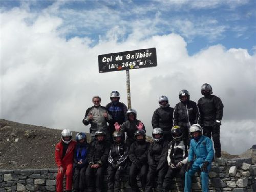 Arrivés au Galibier malgré la pluie...