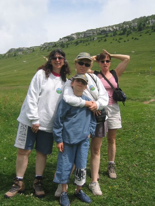 Les marcheuses juste sous le sommet